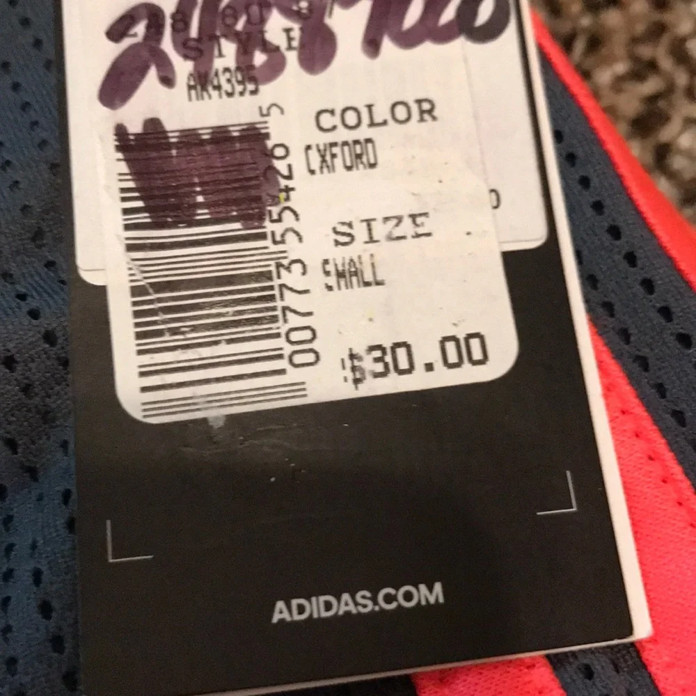 Adidas girls‎ small coral and gray shorts